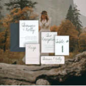 Modern Calligraphy Wedding Suite Kaart