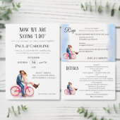 Modern Casual Romantic Couple Watercolor Artistic Save The Date (Personaliseer de collectie van deze zelfstandige maker.)