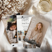 Modern Casual  Simple Trendy 6 photos graduation Aankondiging