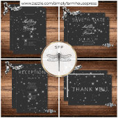 Moderne houtskool Zwart Winter Sparkle Bruiloft Save The Date