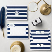 Moderne Chileense marine en witte bruiloft redden Save The Date (Personaliseer de collectie van deze zelfstandige maker.)