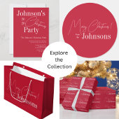 Aangepaste moderne familienaam Kerstmis Keramisch Ornament