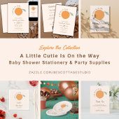 Modern een beetje schattig Tangerine Baby shower Kaart