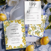 Boho Yellow Lemons Wedding Papieren Bordje