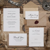 Delicate script moderne elegante RSVP-kaart Bedankkaart
