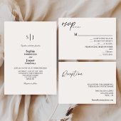Modern Classic Wedding Monogram Napkin Servet