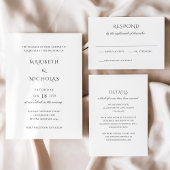 Modern zwart-wit QR Code Classy Wedding