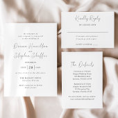 Donna Modern Wedding Vellum Uitnodigingen
