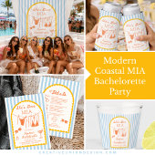 Modern Coastal Bachelorette Party Can Coolers