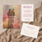 Eenvoudige minimal moderne namen perzik Sinaasappe Uitnodigingen Wikkel (Personaliseer de collectie van deze zelfstandige maker.)