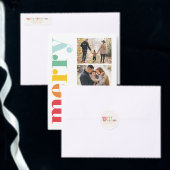 Vet opschrift "Vrolijk kerstfeest" Ronde Sticker (Personaliseer de collectie van deze zelfstandige maker.)