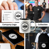 Custom Logo Black Papieren Bekers