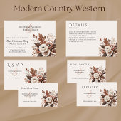 Modern Elegant Land Western- Bloemen Visitekaartje