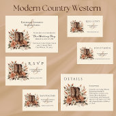 Modern Elegant Land Western- Bloemen Kaart