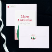 Cute Colorful Christmas Trees Modern Kids Ornament Kaart (Personaliseer de collectie van deze zelfstandige maker.)