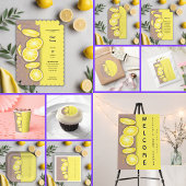 Modern Schattige Lemon Slice Sprinkle Baby shower Informatiekaartje