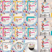 Modern Donut Baby Sprinkles Baby shower Bedankkaart
