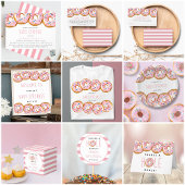 Modern Donut Girls Baby shower Sprinkle Bedankdoosjes