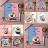 Modern Donut Sprinkles Genderneutraal Baby shower Papieren Bordje
