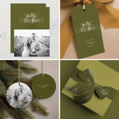 Modern Double Merry-adres voor kerstterugkeer Etiket