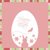 Modern Happy Easter Egg Pastel Roze Kaart