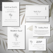 Tropische palmbomen bruiloft Dank u elegant Bedankdoosjes