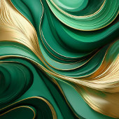 Modern Elegant Groen en Goud- Servet