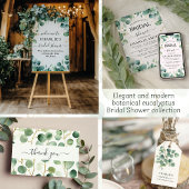 Modern Elegant Greenery Vrijgezellenfeest Etiket