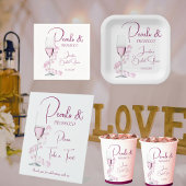 Moderne parels en Prosecco Vrijgezellenfeest bruil Kartonnen Onderzetters