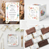 Modern Elegant Blush Roze Bloemen Nikah Moslim Kaart