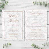 Marmeren Roos Goud Elegant Bruiloft Retouradres Etiket (Personaliseer de collectie van deze zelfstandige maker.)