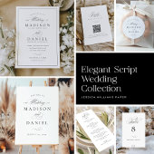 Modern Elegant Script Photo Budget Bruiloft Kaart
