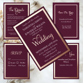 Modern Elegant Typography Rose Gold RSVP Card Folie Uitnodiging