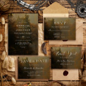 Moderne Elegante  Rustieke Fall Wedding Details Informatiekaartje