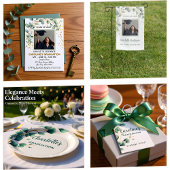 Eucalyptus Greenery Grad Party Cadeaulabel