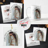 Modern verwacht meer vreugde Baby Foto Kerstmis Etiket