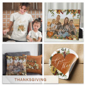 Geef Bedankt herfst herfst rustieke bloemen Thanks Ronde Sticker