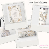 Modern Herfst Foliage Vrijgezellenfeest met QR-cod Kaart