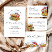 Boeren Lokaal Geteeld Modern Babyfeestje Bedankkaart