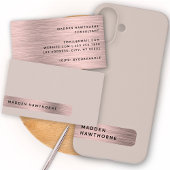 Modern eenvoudig minimalistisch faux Roos goud geb Vierkante Visitekaartje