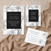 Zwart-wit Elegante Envelopverbinding, Huwelijk Ronde Sticker (Personaliseer de collectie van deze zelfstandige maker.)