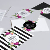 Moderne Bloemenkrans Salon Brochure Drieluik Kaart