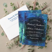 Moderne hemelruimte Galaxy Monogram Waterfles Etiket (Personaliseer deze collectie van deze onafhankelijke maker. Test)