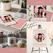 Modern Glitter Photo Afstuderen Waterfles Etiket