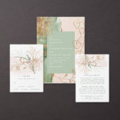 Gold Moss Eucalyptus Modern Abstract geometrisch v Kaart (Personaliseer de collectie van deze zelfstandige maker.)