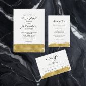 Modern Faux Gold Brushact Weddenschap Gastenboek (Personaliseer de collectie van deze zelfstandige maker.)