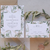 Eenvoudige Elegant Moss Arch Eucalyptus Pampas Boh Kaart
