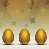 Modern Golden Easter Eggs Muismat