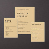 Eenvoudig modern Gele Return Address Label (Personaliseer de collectie van deze zelfstandige maker.)