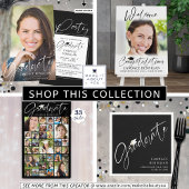 Modern Afstuderen Script 4 Foto's Zwart Wit Kaart